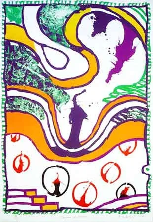 Litografía Alechinsky - Zwischen der zeilen