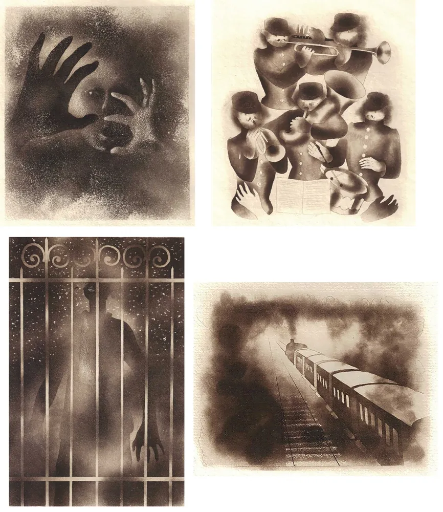 Libro Ilustrado Alexeïeff - ADRIENNE MESURAT. Exemplaire avec 71 dessins originaux au crayon tous signés par Alexeieff.‎ 