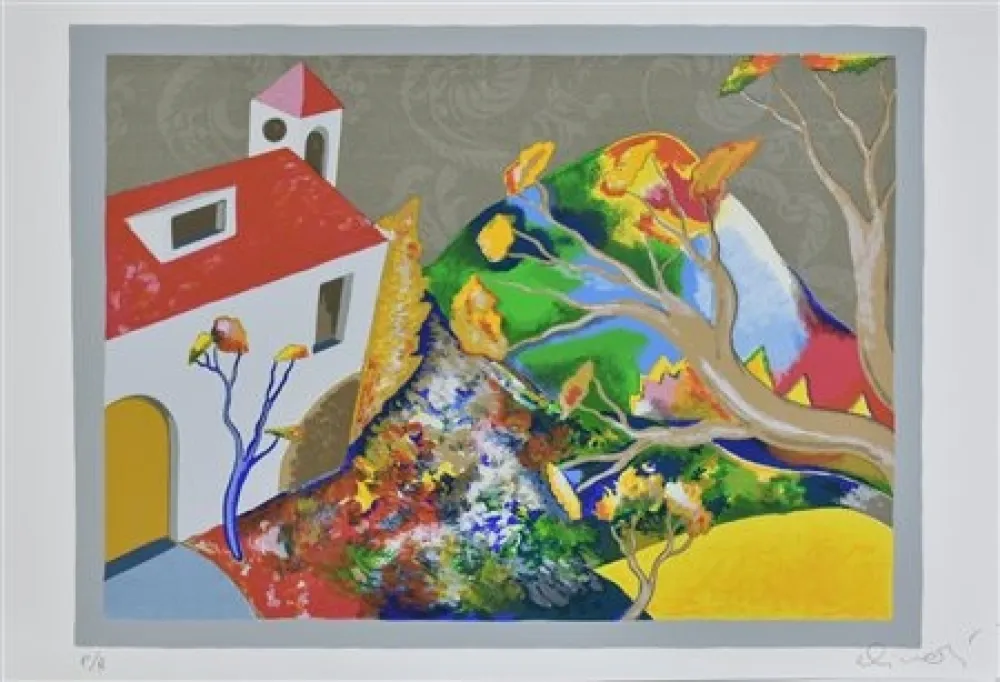 Litografía Alinari - Cascinale