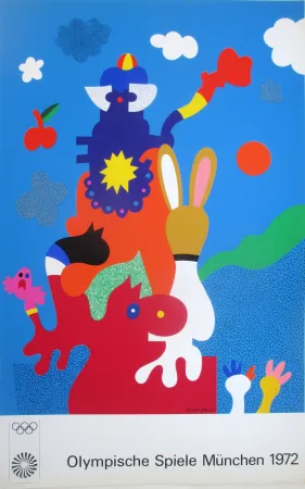 Serigrafía Alt - OL 1972 - original colour silkscreen
