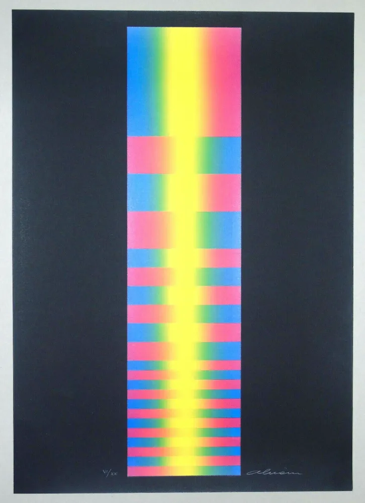 Litografía Alviani - Untitled