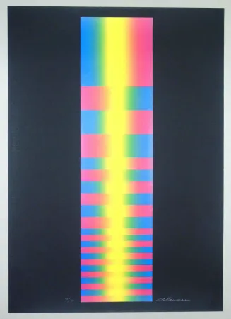 Litografía Alviani - Untitled