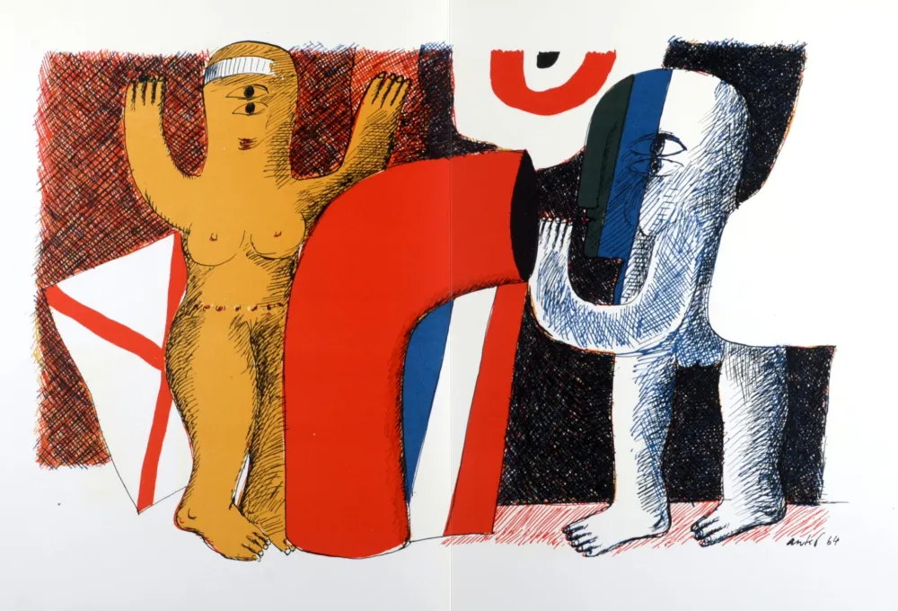 Litografía Antes - Figures, 1964