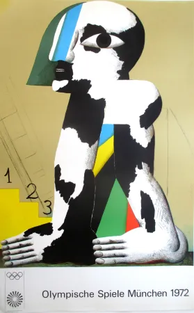 Litografía Antes - OL 1972- original colourlithograph