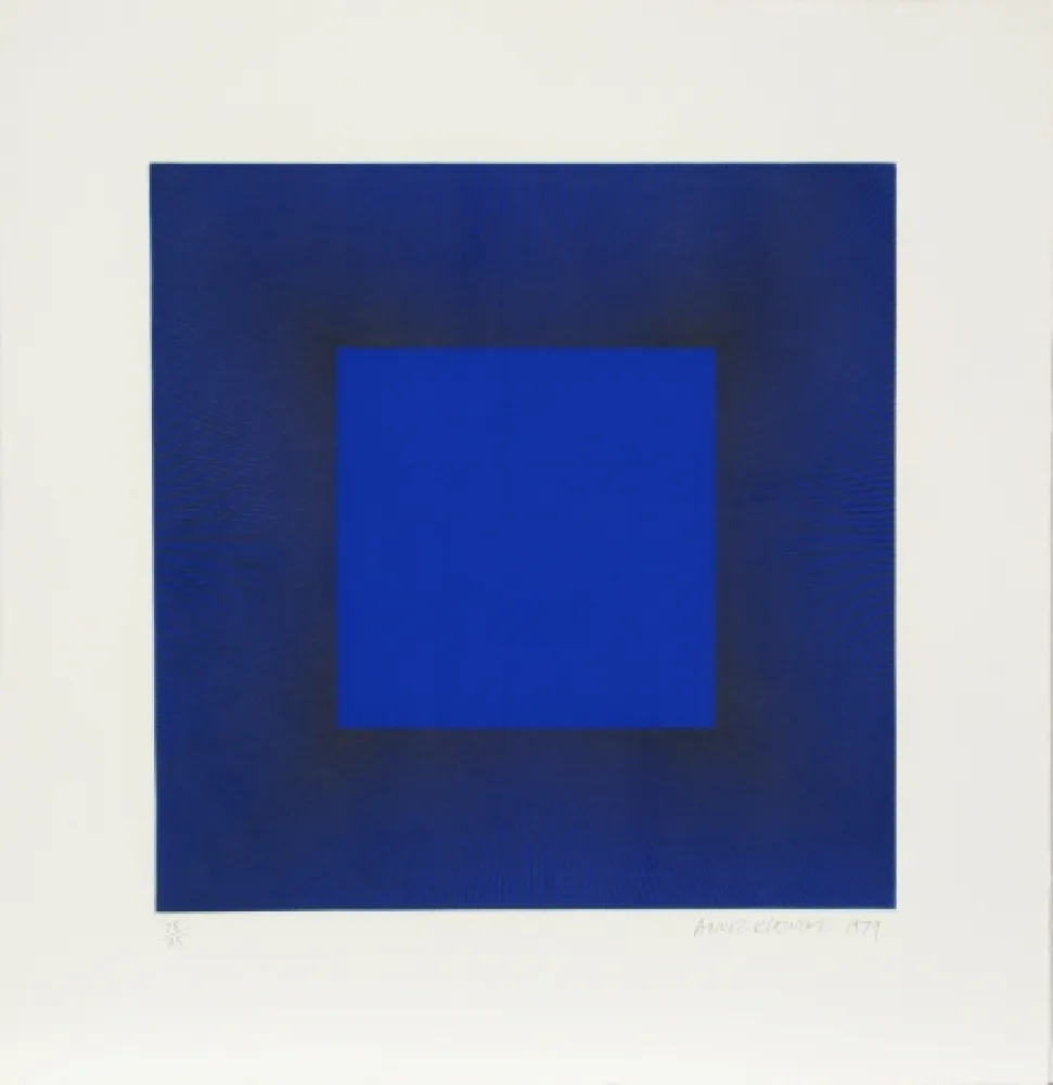 Aguafuerte Y Aguatinta Anuszkiewicz - Midnight Suite (Blue with Black)