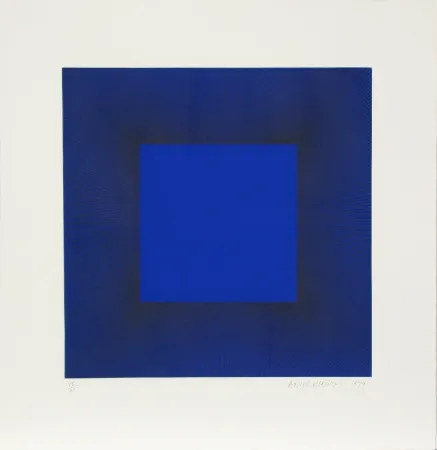 Aguafuerte Y Aguatinta Anuszkiewicz - Midnight Suite (Blue with Black)