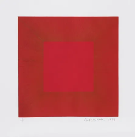 Aguatinta Anuszkiewicz - Summer Suite (Red with Gold I)