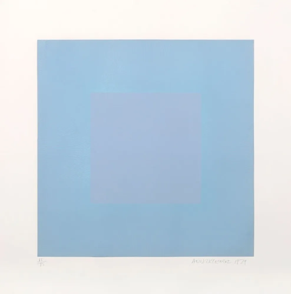 Aguatinta Anuszkiewicz - Winter Suite (Light Blue with Light Blue)