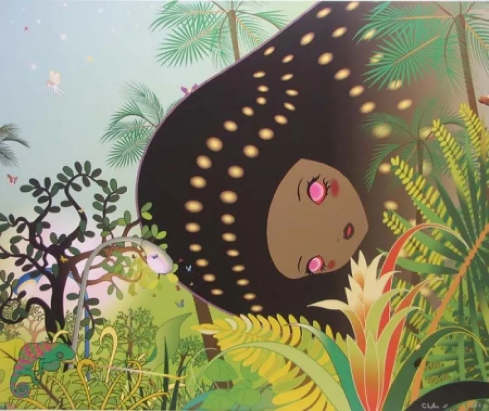 Litografía Aoshima - Building Head - Chameleon