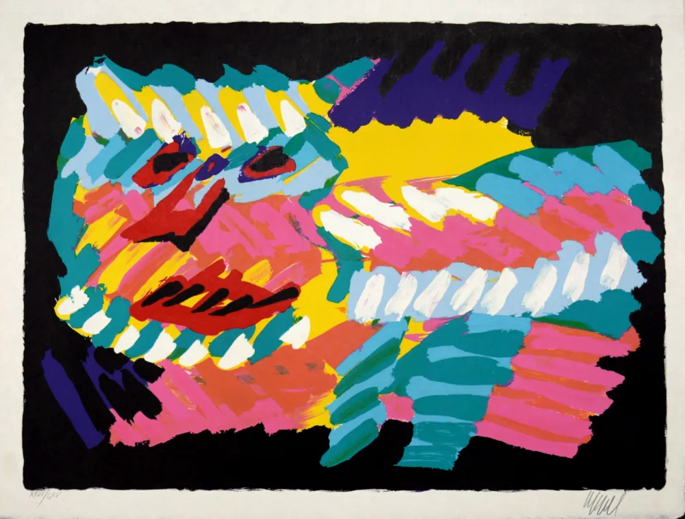 Litografía Appel -  About A Cat, 1978 - Hand-signed!