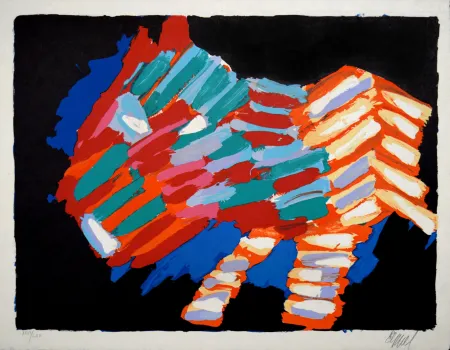 Litografía Appel - Cat In The Night, 1978 - Hand-signed!