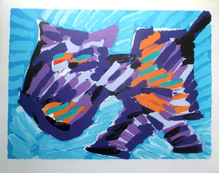 Litografía Appel - Cats