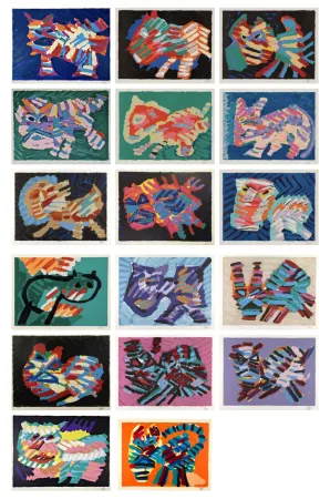 Litografía Appel - Cats