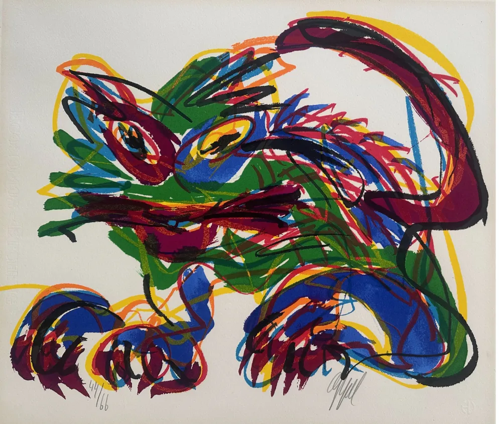 Serigrafía Appel - Chat Coloré