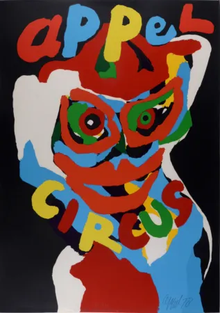Litografía Appel - Circus, 1978 - Hand-signed!