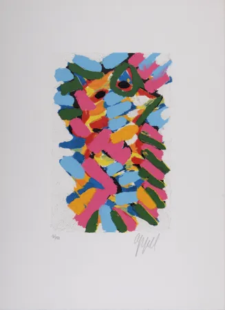Serigrafía Appel - Composition, c. 1970 - Hand-signed & numbered