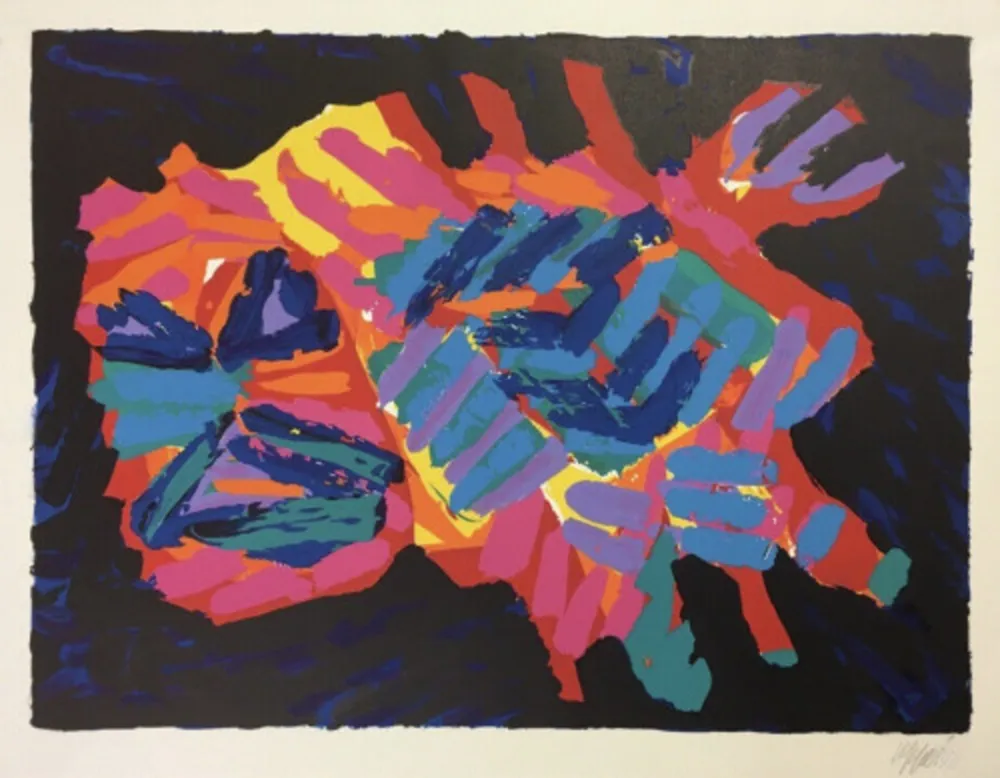 Litografía Appel - Devil Cat