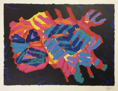 Litografía Appel - Devil Cat