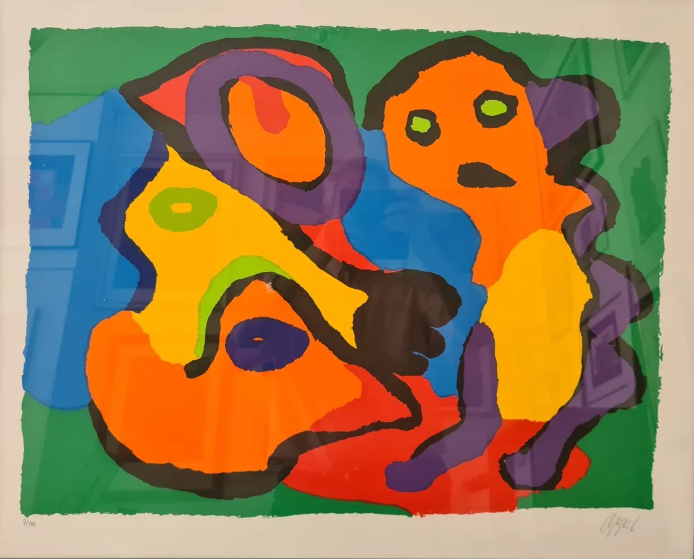 Litografía Appel - Enfant et chien 