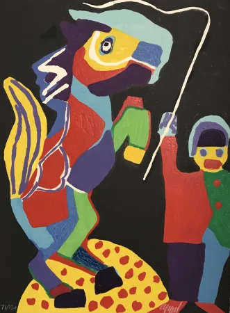 Grabado En Madera Appel - Horse and Ring Master