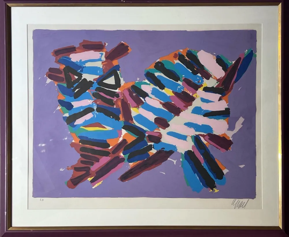 Litografía Appel - Innocent cat 