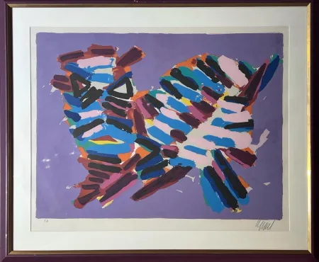 Litografía Appel - Innocent cat 