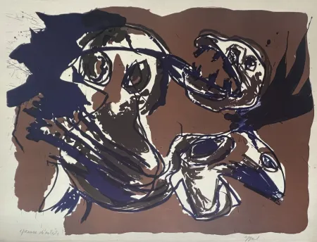 Litografía Appel - Jules au village, 1961 - Epreuve d'artiste