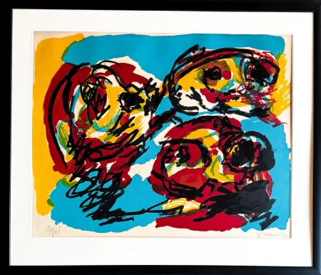 Litografía Appel - Karel Appel (1921 - 2006) - Three Heads - Color lithograph on paper - 1966