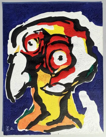 Linograbado Appel - Le philosophe (the philosopher)