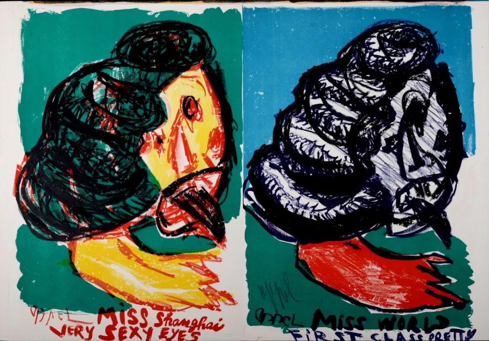 Litografía Appel - Miss Shanghai Very Sexy Eyes, 1964 - Hand-signed!