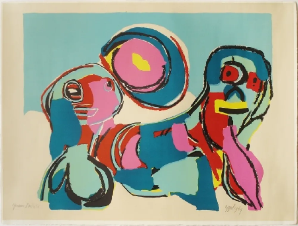 Litografía Appel - Personnages