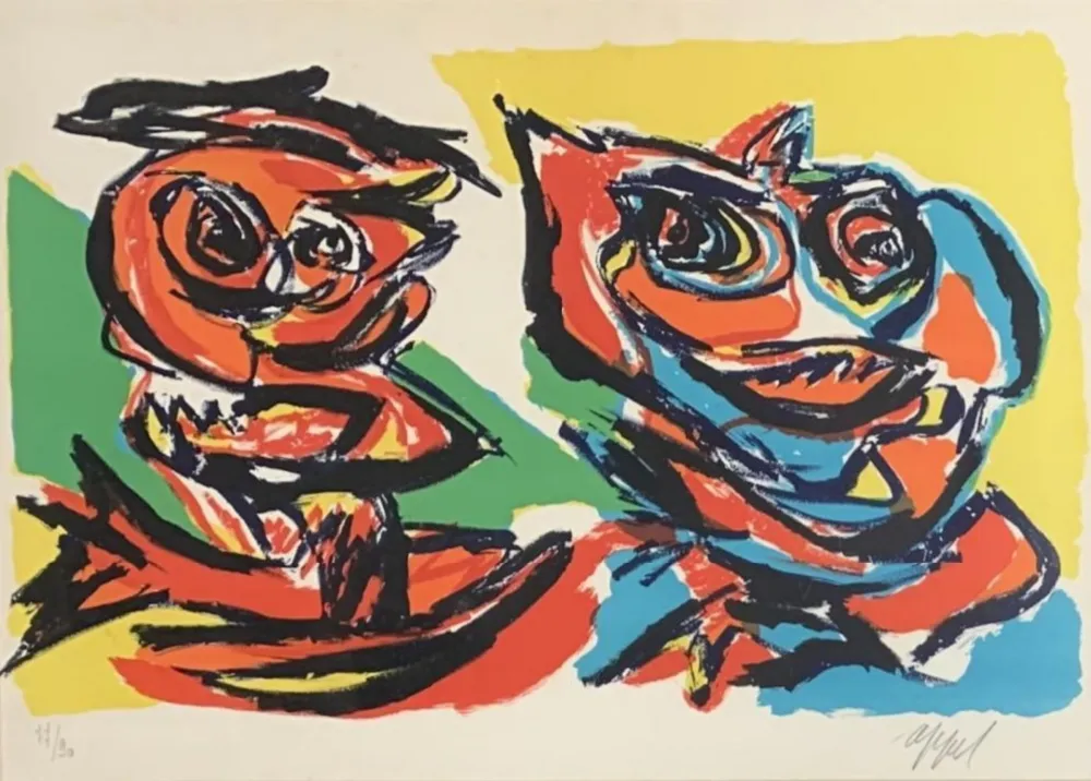 Litografía Appel - Personnages, ca.