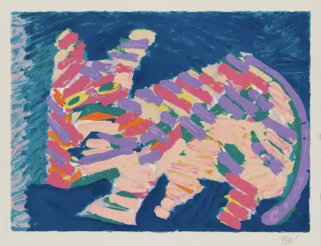 Litografía Appel - Resting Cat