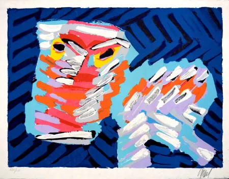 Litografía Appel -  Sad Cat, 1978 - Hand-signed!