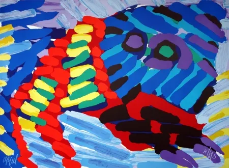 Litografía Appel - See me running again