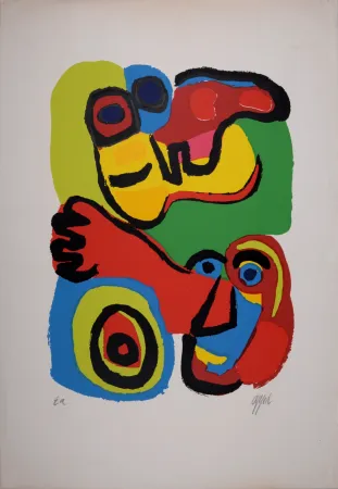 Litografía Appel - Seeing Eyes, 1975 - Hand-signed