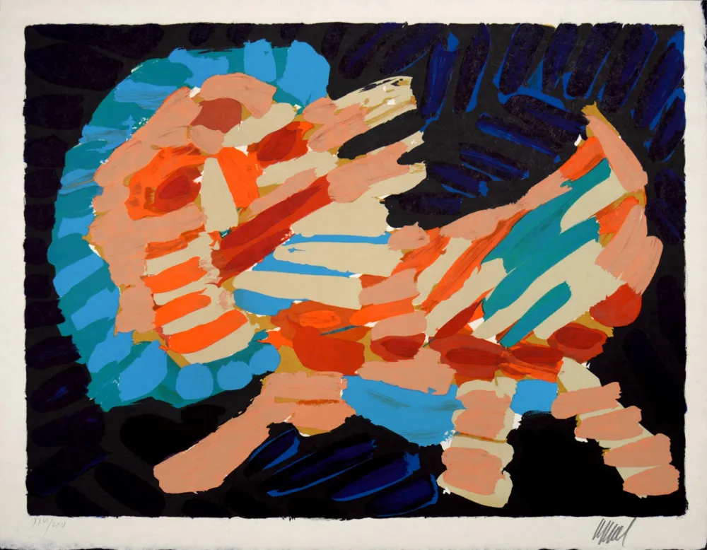 Litografía Appel - Smiling Cat, 1978 - Hand-signed!