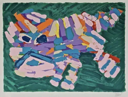 Litografía Appel - Stalking Cat