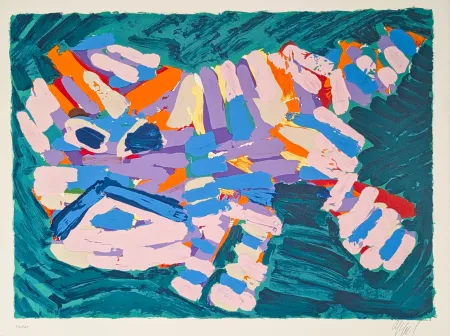 Litografía Appel - Stalking Cat 