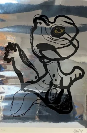 Serigrafía Appel - Woman With the Golden Eye