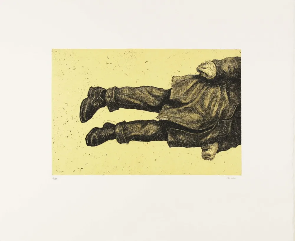 Aguafuerte Aquindo - Homme en suspens