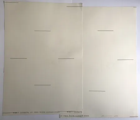 Litografía Arakawa - When looking at this with closed eyes