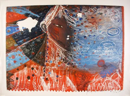 Aguafuerte Arbaretaz - Blue mystical woman