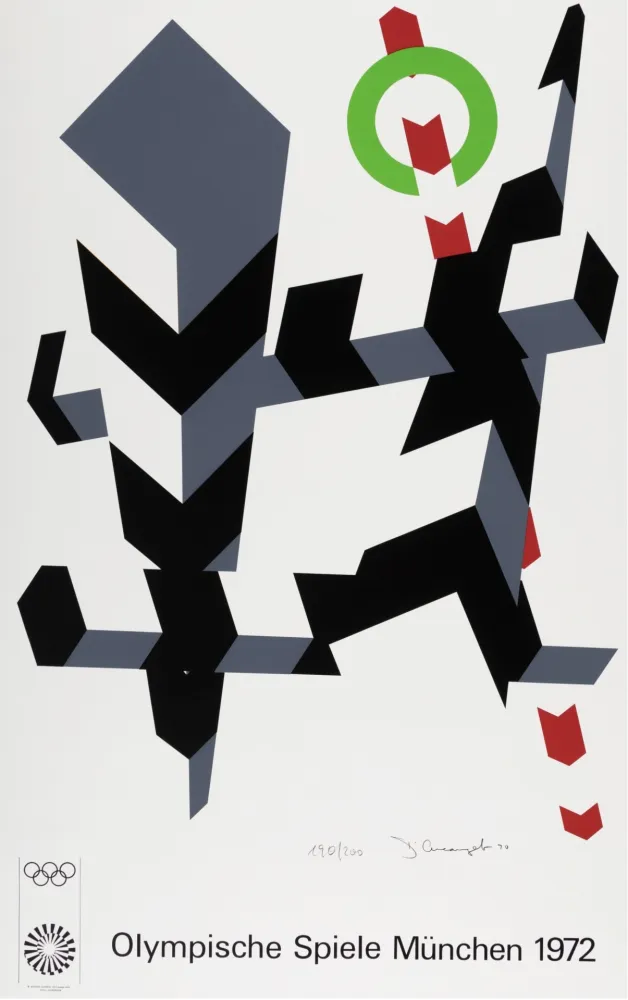 Litografía Arcangelo - Untitled, from the Munich Olympics Portfolio, 1970 - Hand-signed