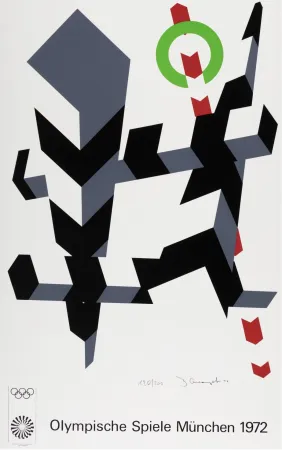 Litografía Arcangelo - Untitled, from the Munich Olympics Portfolio, 1970 - Hand-signed