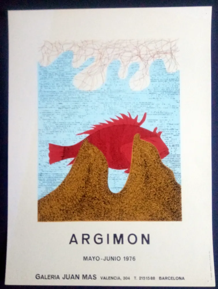 Cartel Argimon - ARGIMON - MAYO JUNIO 1976 - GALERIA JUAN MAS