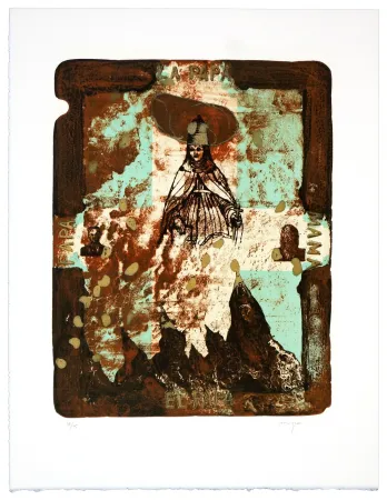 Litografía Aritza - El papa, la papa, papa, mama ! (Papesse Jeanne)