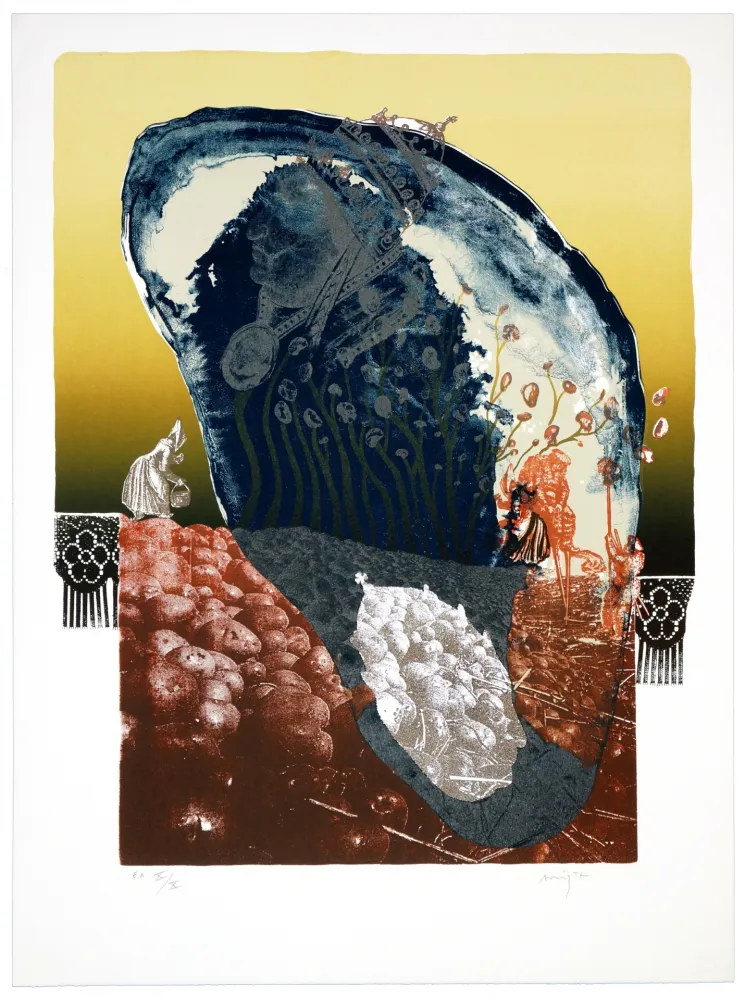 Litografía Aritza - Le chant de patatas