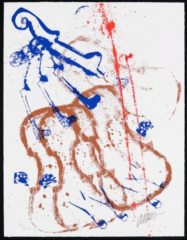 Serigrafía Arman - Accords à cordes I