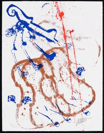 Serigrafía Arman - Accords à cordes I